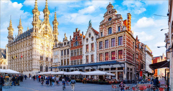 Pignons à redans sur la place de Louvain