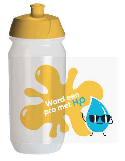 Drinkfles met de slogan Word een pro met H2O