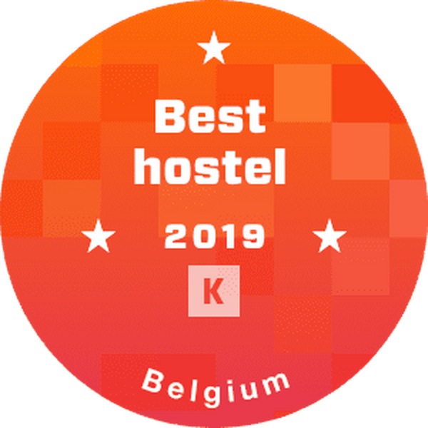 Badge Best hostel 2019 Belgium
